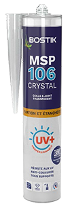 Mastic Colle & Joint MSP106 BOSTIK Transparent 290ml INVISIBLE 100% - MS Polymères